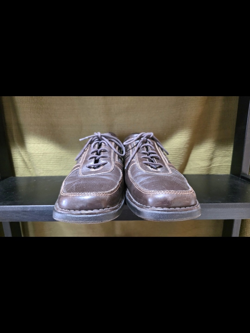 Rockport Men's Brown Leather Slip-On Style Lace Shoes